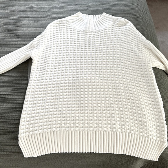 French Connection Mozart Popcorn Cotton Sweater - winter white - Picture 10 of 17